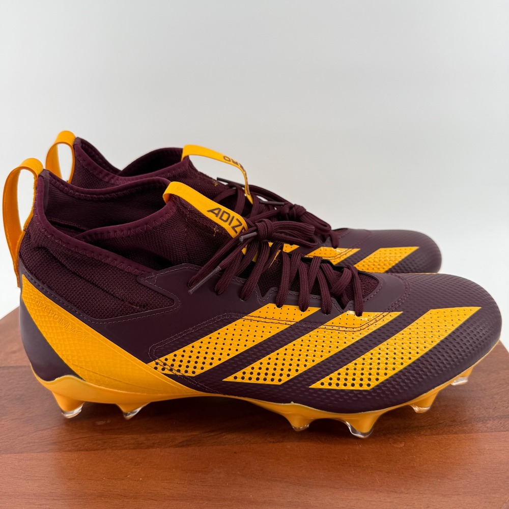 Adidas Adizero Impact Football Cleats Maroon Gold Arizona State JQ6551 Men 14